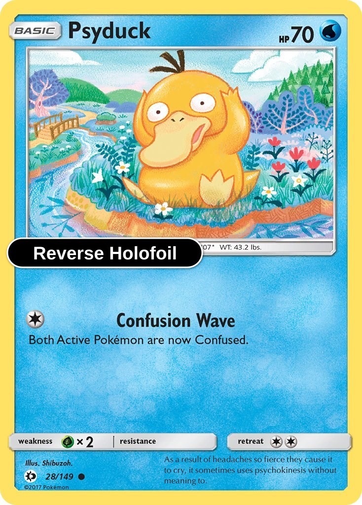 Pokemon - Psyduck - Reverse Holofoil [SM01 - 28/149 Near Mint]
