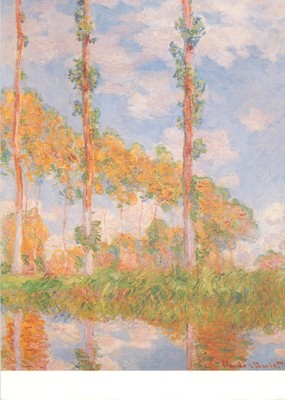um 16328 Claude Monet Pappeln (Sommer) 1891 Kunst Gemälde Postkarte