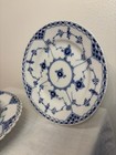 Set of 3 Royal Copenhagen Blue Fluted Half Lace Plates — photo 3