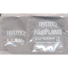 100 pieces pack Trustex paired latex condoms with lube together