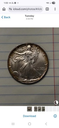 1986  SILVER EAGLE YEAR 1.  1 Troy Oz .999 Fine Silver important date