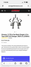 Corsa Xtreme 2.75in Cat-back Single 4.5in Black Tips 2017-2022 Charger 5.7 Corsa Xtreme 2.75in Cat-back Single 4.5in Black Tips 2017-2022 Charger 5.7