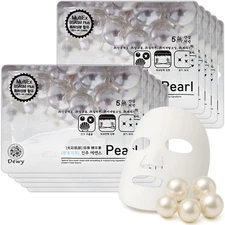 Pearl Korean Face Mask Sheet Pack Facial Mask Whitening Skin Care Best 10pcs