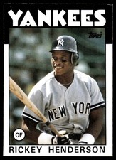 Rickey Henderson 1986 Topps #500 Yankees MLB READ FREE SHIPPING AutographDen