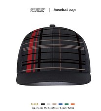 Plaid Trucker Hat Mesh Snap Back Unisex Adjustable Baseball Cap for Men Women