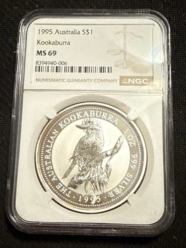 A 1995 Australia $1 Kookaburra NGC MS 69