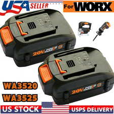 2pack For WORX 20V MAX Extend Lithium Battery 20 Volt WA3520 WA3525 WA3575 WG155