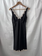 Victoria Secret Black Silky Lace Night Gown
