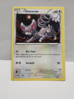 Glameow 1/30 XY Trainer Kit: Pikachu Libre & Suicune Pokemon TCG Card [ENG]**