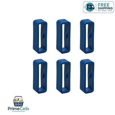 Universal Fit Dark Blue Silicone Watch Band Loop with Secure Clasp Design