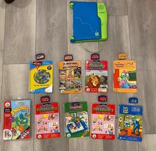 LeapPad Learning Large Lot With 9 Books And Cartridges With Tested LeapPad