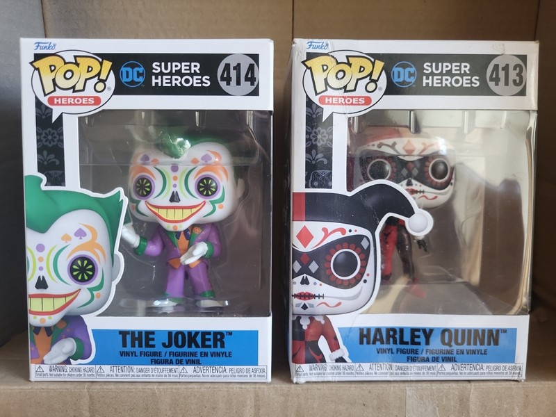 Funko Pop! Vinyl Día de Los Muertos Joker & Harley Quinn Set