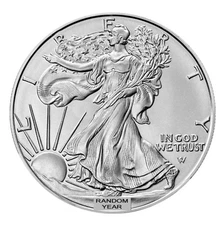 (Lot of 10)  American Silver Eagle (ASE) 1 oz Silver Coin - Random Year