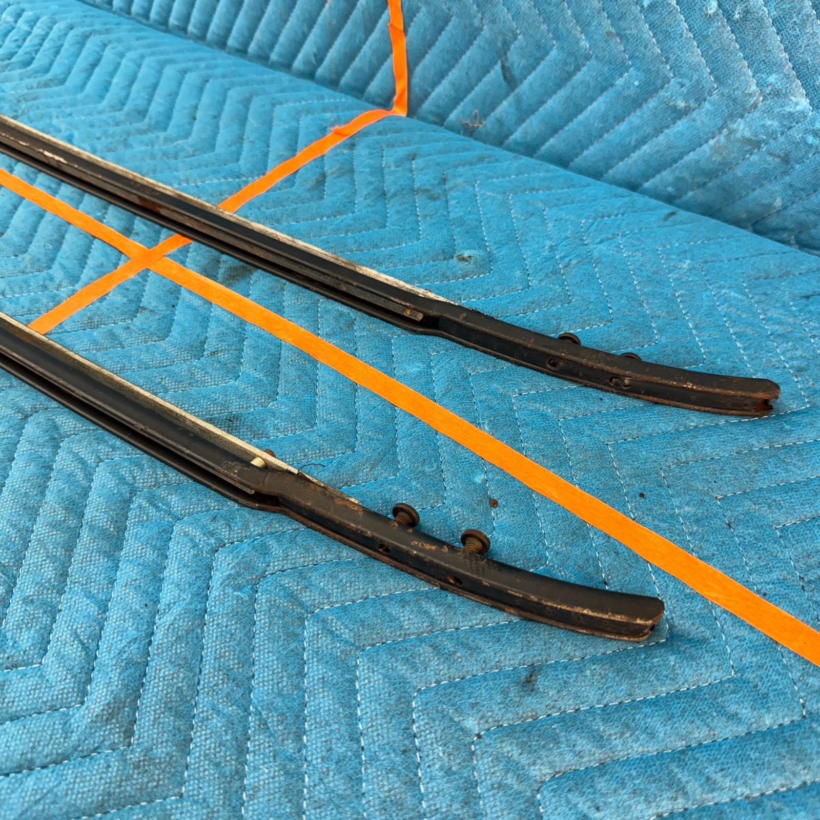 1989–91 Chrysler TC Maserati Convertible Top Weatherstrip Retainer Rails Set OEM