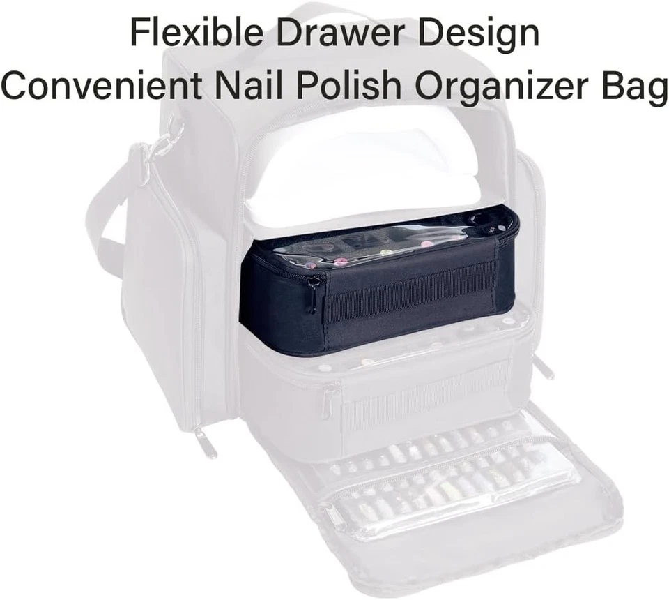 Маленький прозрачный органайзер для лака для ногтей вмещает 30 бутылок (15 мл - 0,5 жидк. унц) лак для ногтей... - Изображение 2 из 4