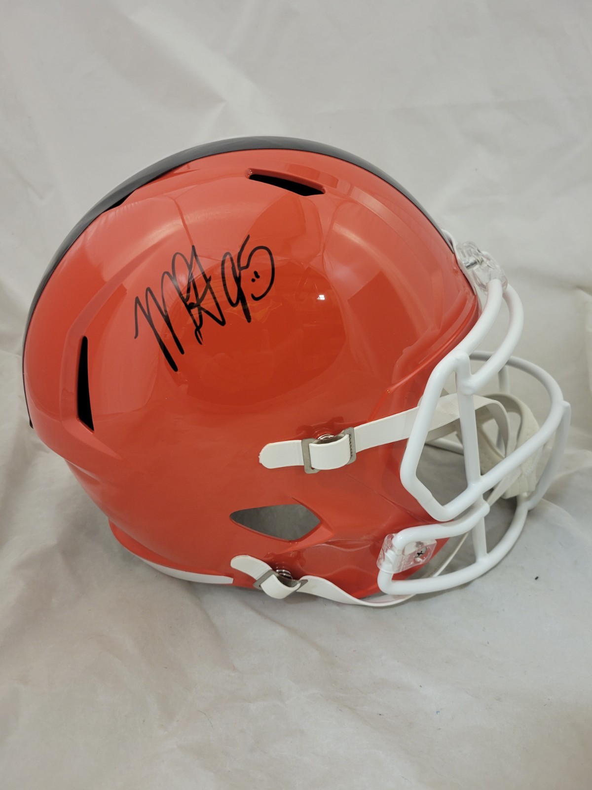 MYLES GARRETT Autographed Signed Cleveland Browns F/S SPEED REP HELMET BECKETT QR 