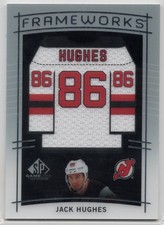 2024 2024-25 SP Game Used Frameworks Jerseys #FHU Jack Hughes New Jersey Devils