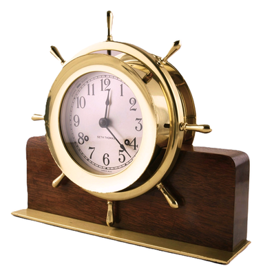 火巫様・計5点 Seth Thomas 'Helmsman' E537-001 Nautical Maritime Key Wind Clock