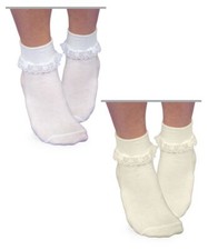 Jefferies Socks Simplicity Lace White or Pearl Newborn Infant Toddler XSmall