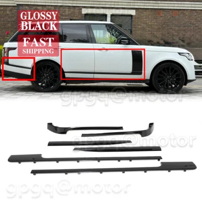For Range Rover Vogue L405 2013-21 Autobiography Black 6Pcs Door Trim Moulding