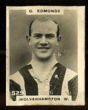 Tobacco Card, Pinnace, FOOTBALLERS, 1922, KF Type 4,G Edmonds,Wolverhampton,#529