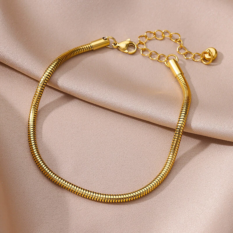 Stainless steel on sale anklet gold