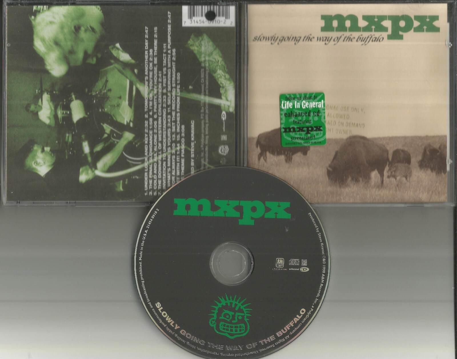 MXPX Slowly Going RARE 1998 GOLD STAMP PROMO PRESSING CD w/ HYPE STICKER USA