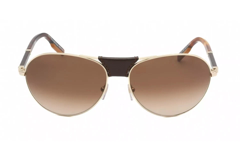 Gafas de sol Ermenegildo Zegna EZ0177 32F de cuero dorado aviador marco 64-16-135 Foto 2 de 3