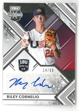2018 Panini Elite Extra Edition RILEY CORNELIO #18U-RC ~Auto National Team 14/99