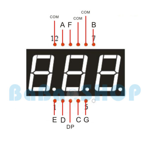 New 0.36" 0.36 inch 7 Segment Display Blue LED 3 Digit Common Anode - Picture 3 of 7