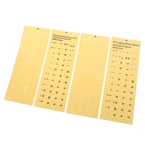 1Sheet Standard Spanish Portuguese Language Transparent Keyboard Stickers _cn