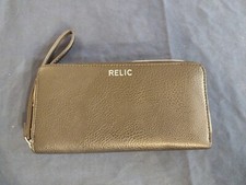 Relic By Fossil Wristlet Wallet Clutch Black Zip Around Card Holder