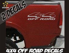 4x4 Offroad Truck Bed Decal Set Metallic Silver For Ford F-150 Super Duty Ranger