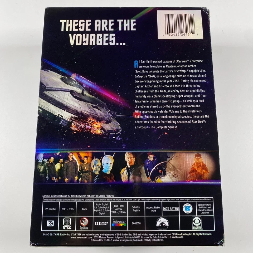Star Trek: Enterprise – Complete Series Box Set (DVD, Seasons 1–4) Region 1 - Image 4 of 4