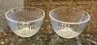 2 Vintage Pyrex 7401-S  3 Cup Clear Glass Ribbed Mixing Nesting Bowls USA No Lid