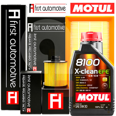 Wartungsset Für Peugeot 208 1.0 1.2 Bis 2020 4 Filter + 4L Motul Motoröl 5W30