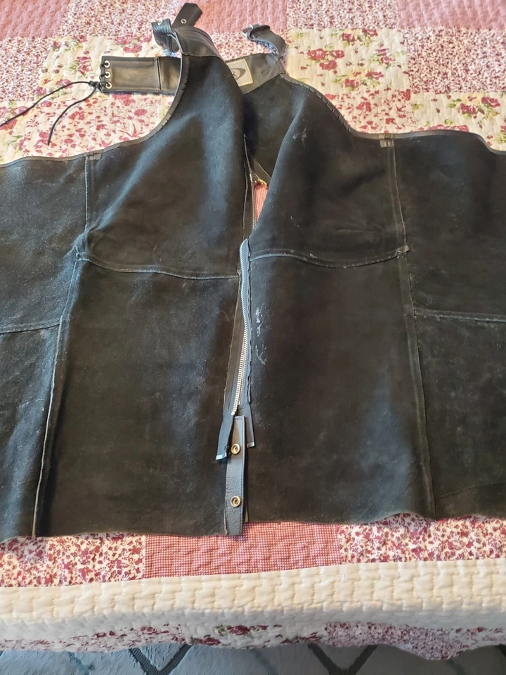 Gorras de montar Z1R de cuero genuino negras ajustables para hombre talla XL Foto 2 de 4