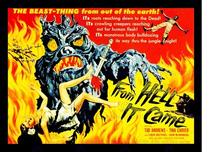 FILM FROM HELL IT CAME MONSTER HORROR ANDREWS CARVER USA ART POSTER PRINT CC6393