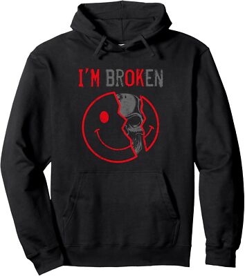 I'm Ok I'm Broken Invisible Illness I Am Ok Broken Pullover Hoodie