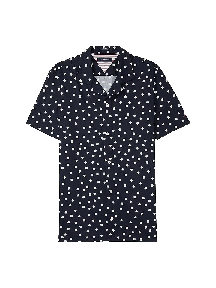 Tommy Hilfiger Cotton Polka Dot Casual Button-Down Shirts for Men