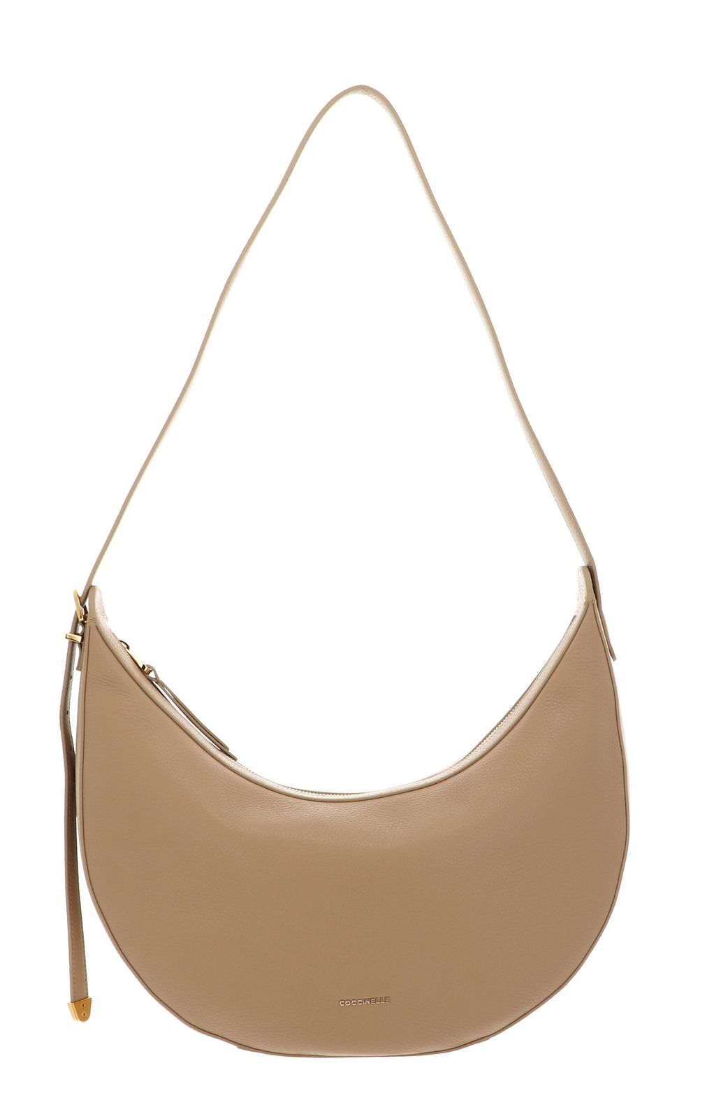 COCCINELLE shoulder bag Handbag Grained Leather Fresh Beige