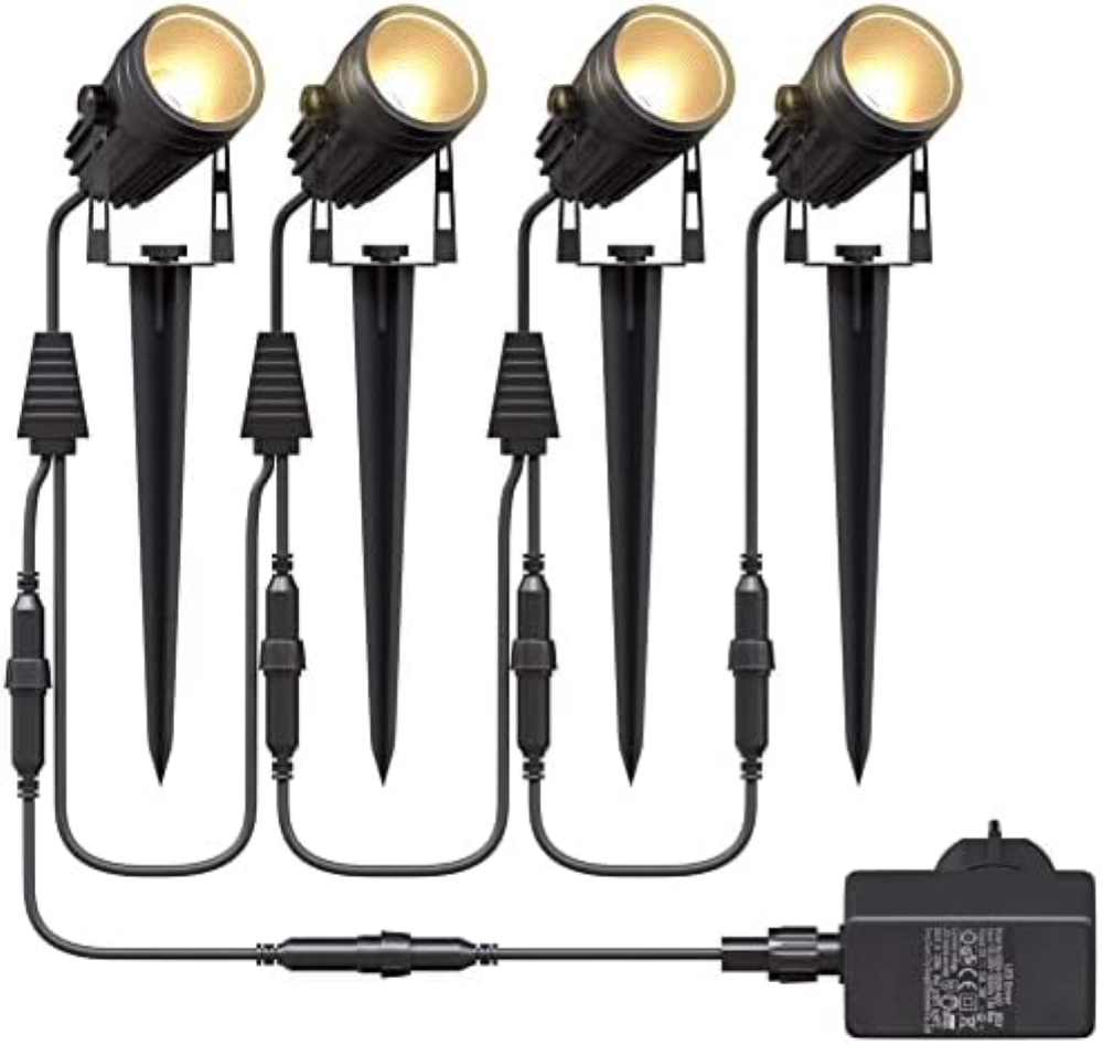 Aogled Luci da giardino a LED 3W COB Lampada da esterno impermeabile IP65 12V a