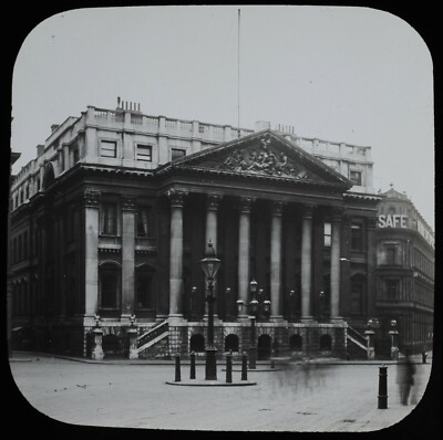 ANTIKES magisches Laternendia THE MANSION HOUSE LONDON UM 1890 ALTES VIKTORIANISCHES FOTO