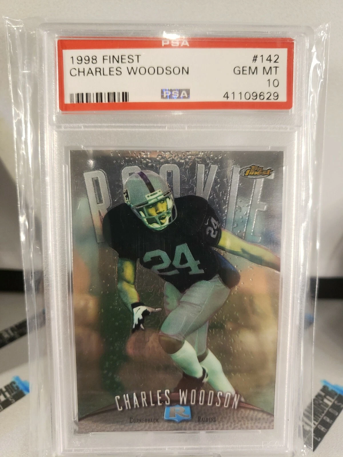 Charles Woodson Finest #142 Non-Protected Refractor