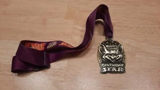 Used Vintage Chuck E. Cheese Birthday Star Medal with Strap
