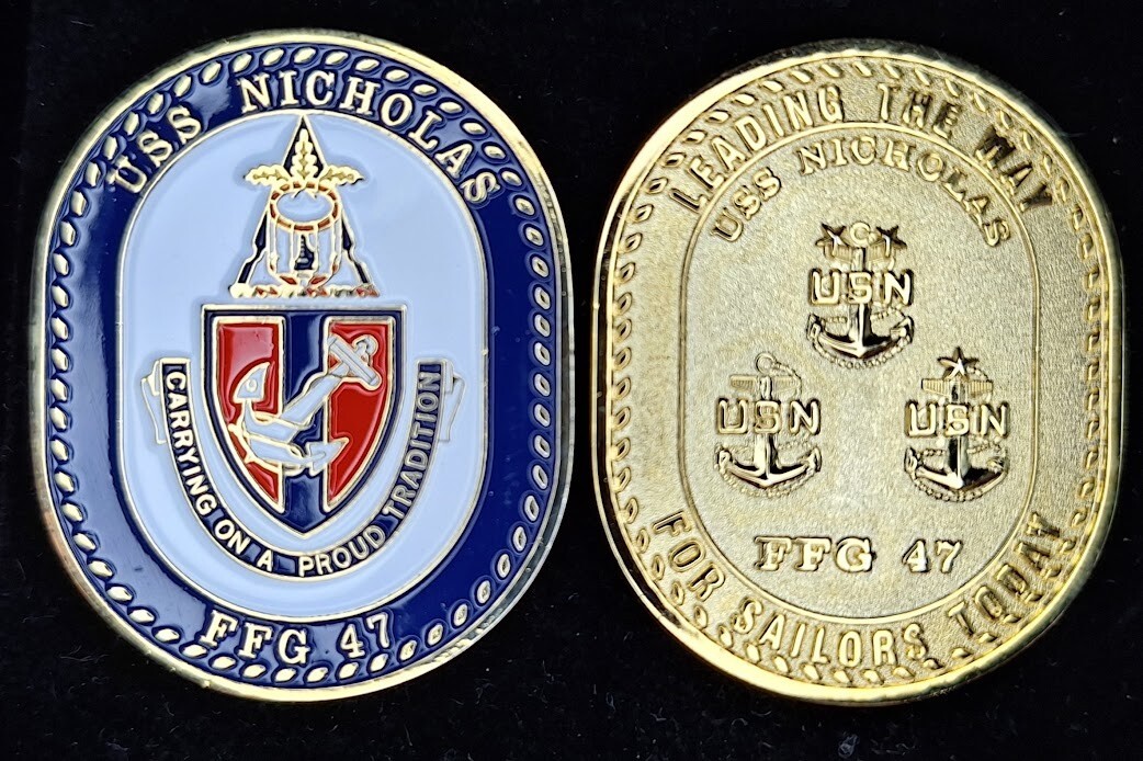 FFG-47 USS NICHOLAS CPO Chief - Leading the Way - Navy Challenge Coin