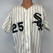 Russell Authentic Jim Abbott Chicago White Sox Jersey Vtg 90s MLB Diamond 44