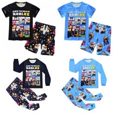 2026 Roblox Kids Boys T-shirt Pants Pajamas Set Nightwear PJ's Outfit Xmas Gift