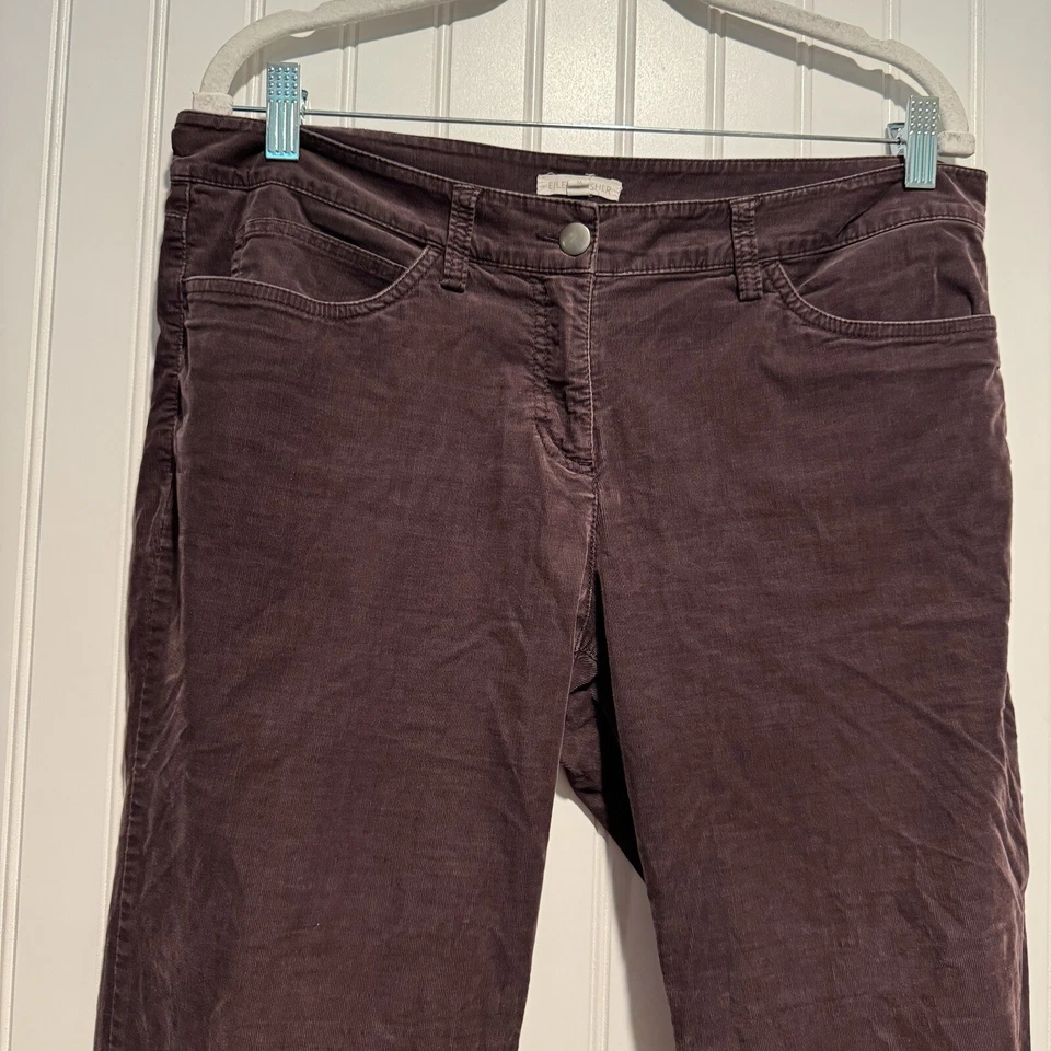 Eileen Fisher Purple Straight Leg Pants Size 14/16 - Image 2 of 4
