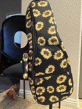 CLOUDMUSIC Ukulele Case Sunflowers, 23 Inch, For Girls Women, Straps